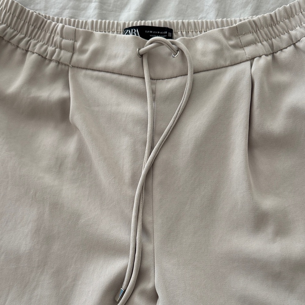 Zara Beige Drawstring Pants - Picture 8 of 10